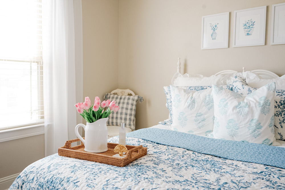 window photo blue and white guest bedroom