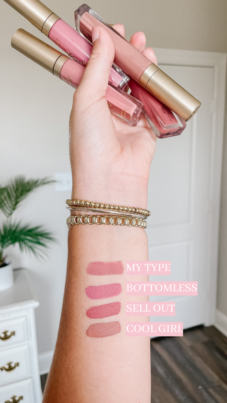 Melted Matte Lipstick by Too Faced in the shades of My Type, Bottomless, Sell Out, Cool Girl