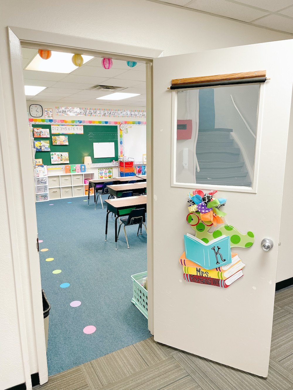 Kindergarten classroom door entrance
