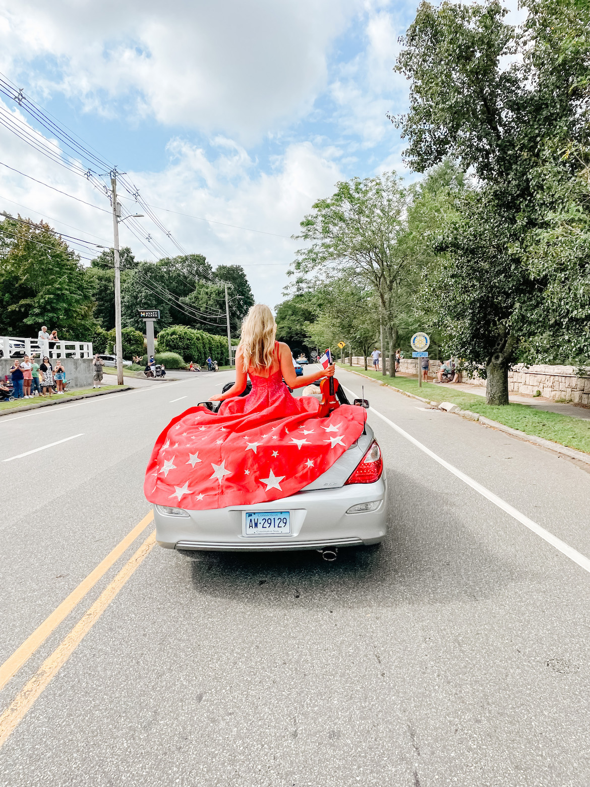 Miss Texas in the Miss America Show Us Your Shoes Parade in Mystic, Connecticut