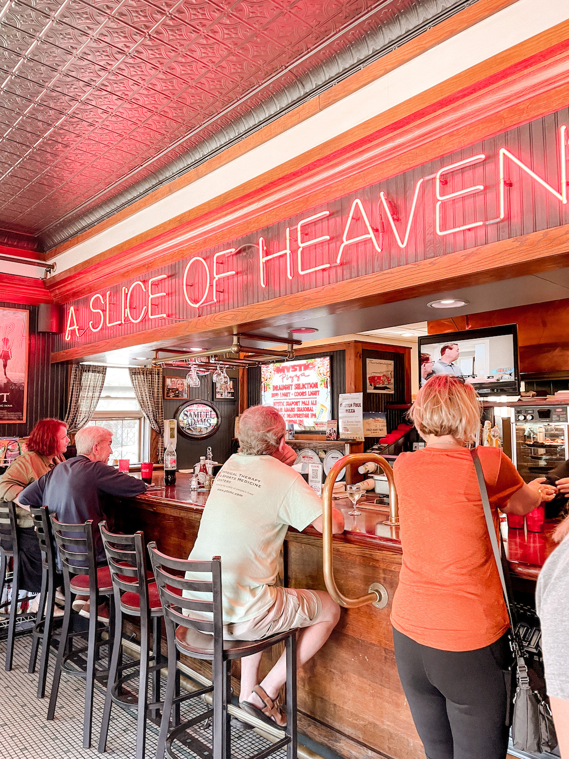Mystic Pizza Parlor in Downtown Mystic, Connecticut
