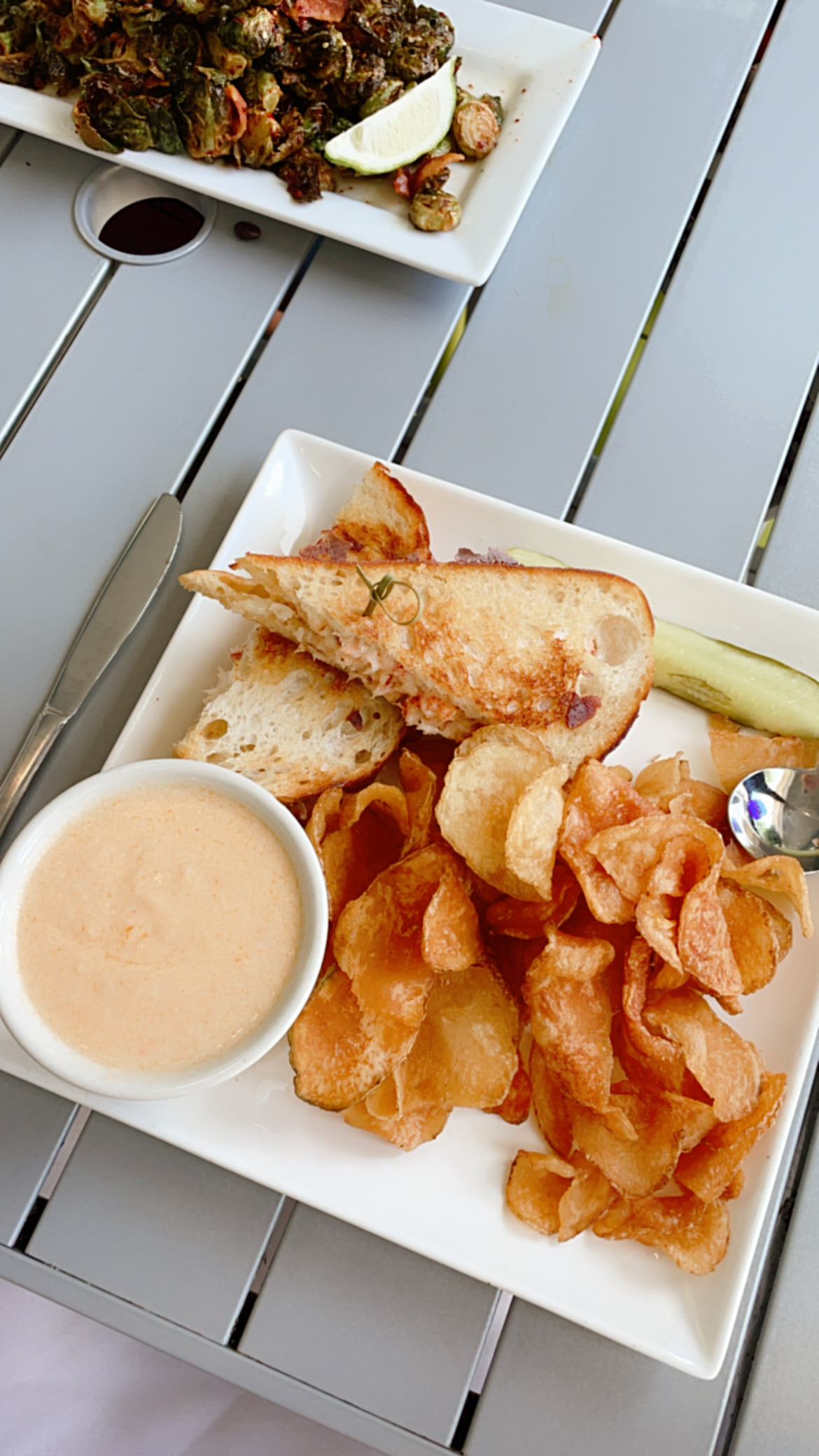 Lunch at Go Fish in Olde Misitk Village in Mystic, Connecticut