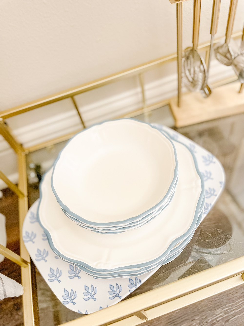 fall bar cart styling