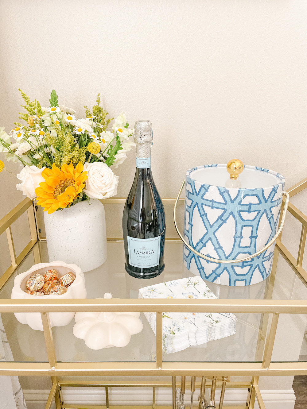 fall bar cart styling